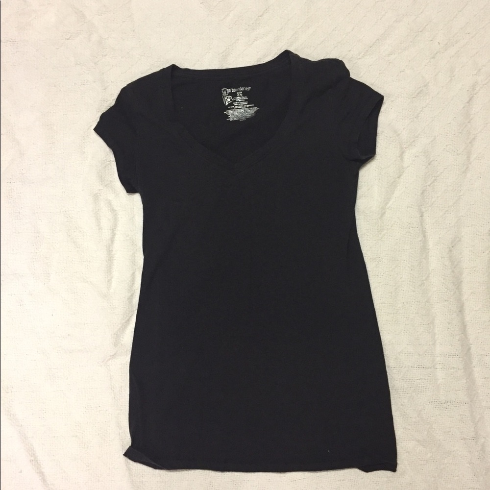 Black V-Neck Black Shirt